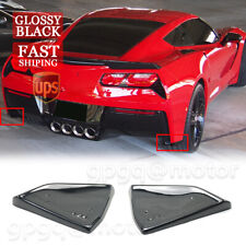 For Corvette C7 Stingray 2014-19 Glossy Black Rear Bumper Side Corner Apron Spat picture