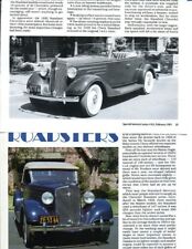 1935 CHEVROLET STANDARD SERIES ROADSTER 8 pg ARTICLE picture