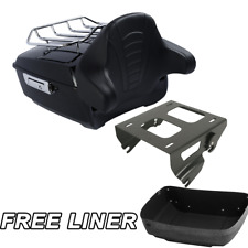 King Pack Trunk Solo Mount Backrest Fit For Harley Tour Pak Street Glide 2014-Up picture