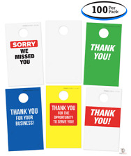 Thank You / Sorry We Missed You Hang Tags - Holds Business Card (100 Per Pack) picture