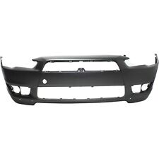 Bumper Cover For 2008-2015 Mitsubishi Lancer Front Plastic w/Fog Light Hole CAPA picture