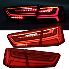 For 2016-2018 Audi A6 / S6 Sequential Turn Signal Ruby Red Tail Lights Assembly picture