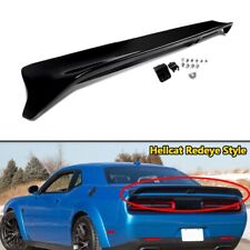 Fits For 08-22 Dodge Challenger Hellcat Redeye Rear Spoiler w/ Camera Hole Black picture