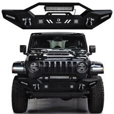 Vijay Fit 2020-2024 Jeep Gladiator JT Front Bumper with LED Lights and D-Ring picture