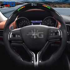 Fit 16+ Maserati Granturismo Quatroporte Ghibli Carbon Fiber LED Steering Wheel picture