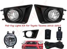 Pair Front Bumper Fog Lights Kit For Toyota Tacoma 2015-2012 W/ Cover/Switch US picture
