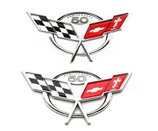 2pcs Nose & Trunk Lid Emblem Set for 2003 Corvette 50th Anniversary New picture