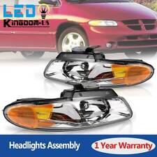 Headlights for 1996-2000 Dodge Caravan Chrysler Town & Country Voyager 96-00 picture