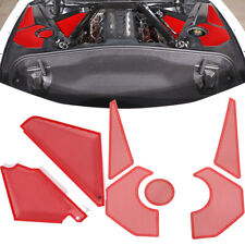 Red Steel Engine Hood Compartment Panel Trim Cover Set For Corvette C8 Z06 20-23 picture