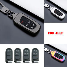 Zinc Alloy TPU Car Key Case Cover For Jeep Chrysler Dodge Grand Cherokee Renegad picture