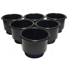 6 Pack- Black Two tiered Plastic Drink Cup Can Holder Fits Boat RV Pontoon picture