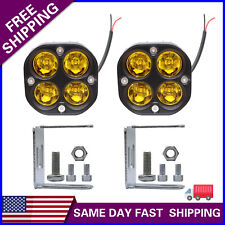 2 X 3inch 80W LED WORK LIGHT Spot Cube Pods Driving Amber Fog Offroad Truck Boat picture