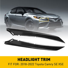 For 2018-2022 Toyota Camry SE XSE Front Bumper Headlight Filler Trim Accessories picture