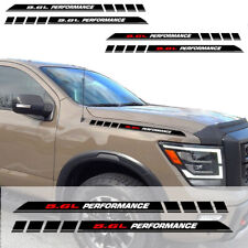 For Nissan Titan Endurance Pro-4x Car Hood Decals 5.6L PERFORMANCE Stickers 2PCS picture