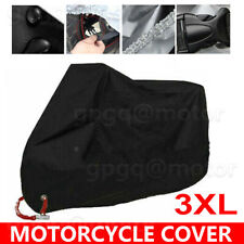 Motorcycle Cover Black 3XL Waterproof Bike Outdoor Rain Dust UV Protector US picture
