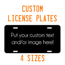 Personalized Aluminum Custom License Plate Customize with Text and or Picture picture