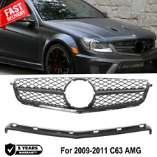 For Mercedes Benz W204 C63 AMG 2008 2009 2010 2011 Front Grille Grill Black picture
