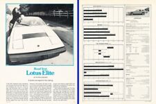 1975 Lotus Elite 1974 Original Car Review Report Print Article PE72 picture