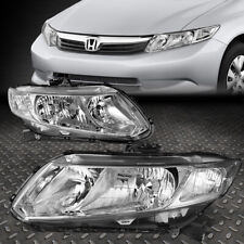 FOR 12-15 HONDA CIVIC CHROME HOUSING CLEAR CORNER HEADLIGHT REPLACEMENT HEADLAMP picture