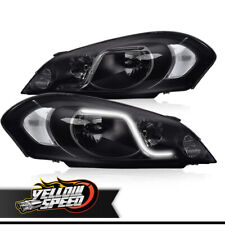 Fit For 2006-2016 Chevy Impala Headlights W/LED DRL Lamps Black/Smoked  picture