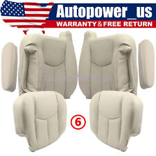 Fits 03-06 Chevy Tahoe GMC Yukon Both Side Leather Replacement Seat Cover Tan picture