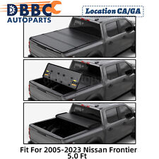 5ft 3Fold Hard Truck Bed Tonneau Cover W/LED For 2005-2023 Nissan Frontier 400LB picture