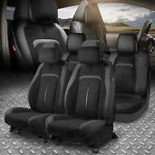 Voris Series Universal Micro Suede Full Set Seat Covers Cushion Protector Black picture