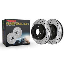 For Front Set Brakenetic Sport Drilled Slotted Brake Rotors 360mm Bns33141.Ds picture