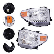 1 Pair Halogen Headlights Set For 2014 2015 2016 2017 Toyota Tundra Headlamps picture