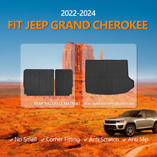 Trunk Mat Backrest Mats Cargo Liners For  2022-2024 Jeep Grand Cherokee 5-Seat picture