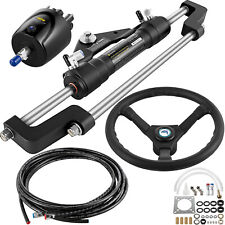Hydraulic Outboard Boat Steering Kit HK6400A-3 HO5118 18' Hoses 300HP Helm Pump picture