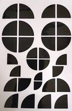 Gloss Black Carbon Fiber Vinyl BMW Emblem Overlay Decals Complete Kit Hood Trunk picture