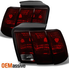 Fit 99-04 Ford Mustang Dark Red Tail Lights Brake Lamps Left+Right 1999-2004 picture