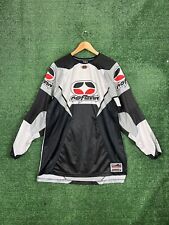 Vintage No Fear Attack Motocross Racing Jersey Mens X-Large Black White Adult picture