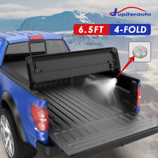 4-Fold 6.5FT Truck Bed Tonneau Cover For 2009-2014 Ford F-150 Waterproof W/ Lamp picture