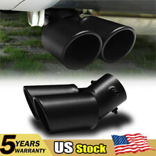 Black Stainless Steel Dual Exhaust Tip Fits 1.5-2.4