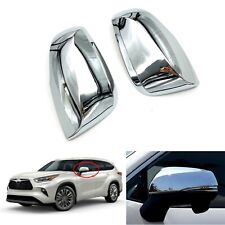2x ABS Chrome Side Door Rear Mirrors Cover Trim For 2020 2021 Toyota Highlander picture