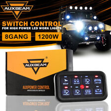 AUXBEAM Light Bar 8 Gang ON/OFF Switch Control Relay System Blue Backlit Panel picture