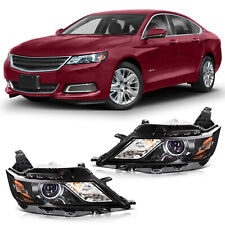 For 2014-2020 Chevy Impala Headlights Assembly Black Housing Left+Right Pair picture