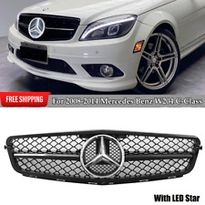 AMG Style Front Grille Grill With LED For Mercedes Benz W204 C250 C350 2008-2014 picture