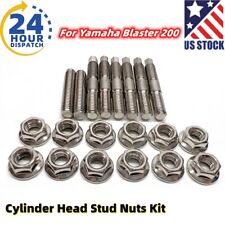 Cylinder Head Exhaust Stud Bolt Nuts Kit For Yamaha Blaster YFS200 ATV 1988-2006 picture