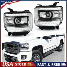 OE Style LED DRL Head Lights Lamps Set For 2014-2018 GMC Sierra 1500 2500 3500 picture