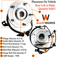 Pair Rear Wheel Hub Bearing for 2009-2020 Dodge Journey 2.4L 3.5L 3.6L V6 2015 picture