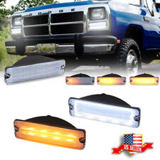 Clear Switchback LED DRL Turn Signal Lights For 91-93 Dodge D150 D250 W150 W250 picture