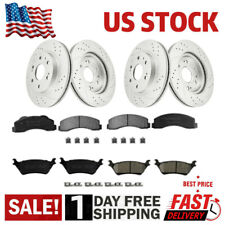 Front & Rear Drilled Disc Brake Rotors Pads Kit for Ford F-150 2012-2020 6 LUGS picture