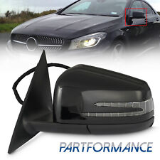 BLACK LEFT DRIVER MIRROR WITH BLIND SPOT FIT FOR mercedes 14 - 18 CLA250 CLA45 picture