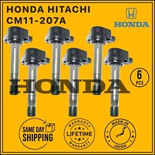 CM11-207A OEM Hitachi x6 Ignition Coils For 99-2010 Honda Odyssey Accord CL 3.5L picture