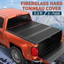 5.5FT 3-Fold FRP Hard Truck Bed Tonneau Cover for 2015-2024 Ford F-150 F150 picture