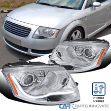 Fits 99-06 Audi TT Clear LED Strip Projector Headlights H3 Fog Lamps Left+Right picture
