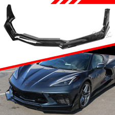 For 2020-24 Corvette C8 Z51 STG 3 Winglet Front Bumper Lip Splitter Gloss Black picture